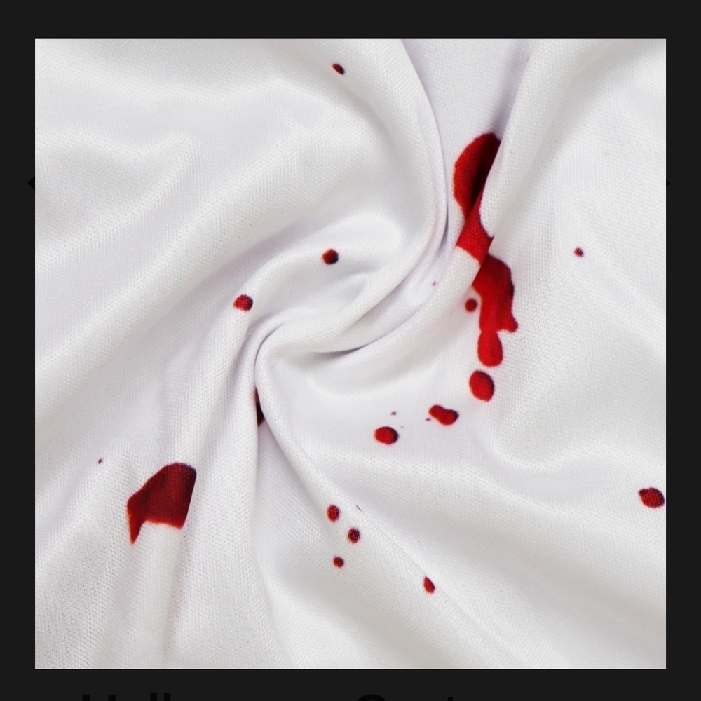 Zombie Bride Fishtail Blood Splattered Dress With Veil NWT - Picture 6 of 16